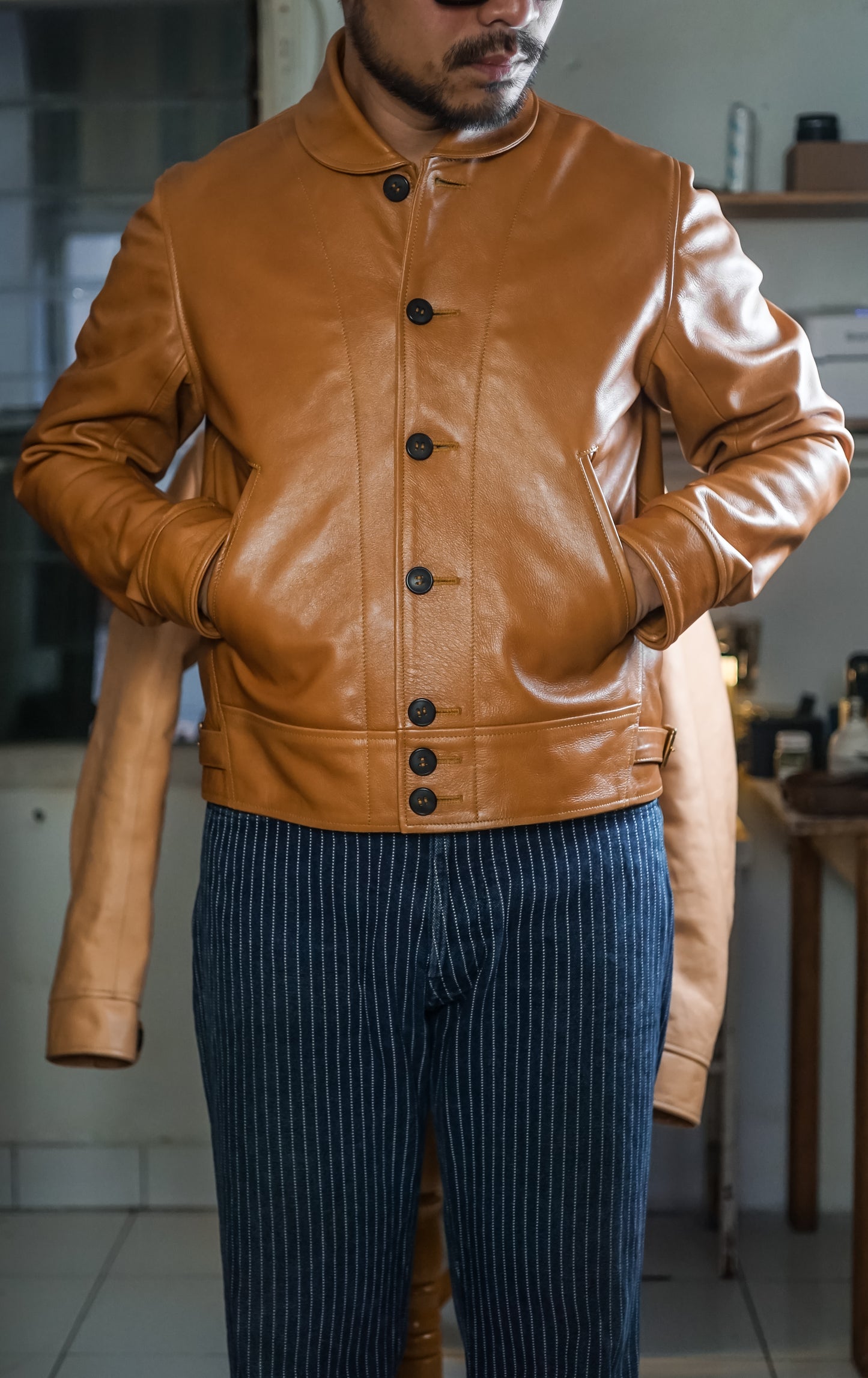 THE YARDMAN COSSACK JACKET SADDLE TAN