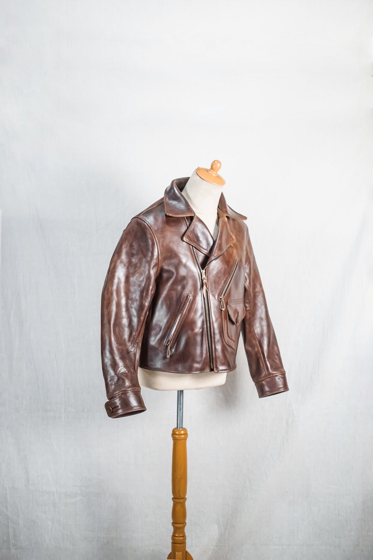 ROADMASTER 40'S D-POCKET RIDER JACKET DARK BROWN