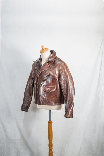 ROADMASTER 40'S D-POCKET RIDER JACKET DARK BROWN