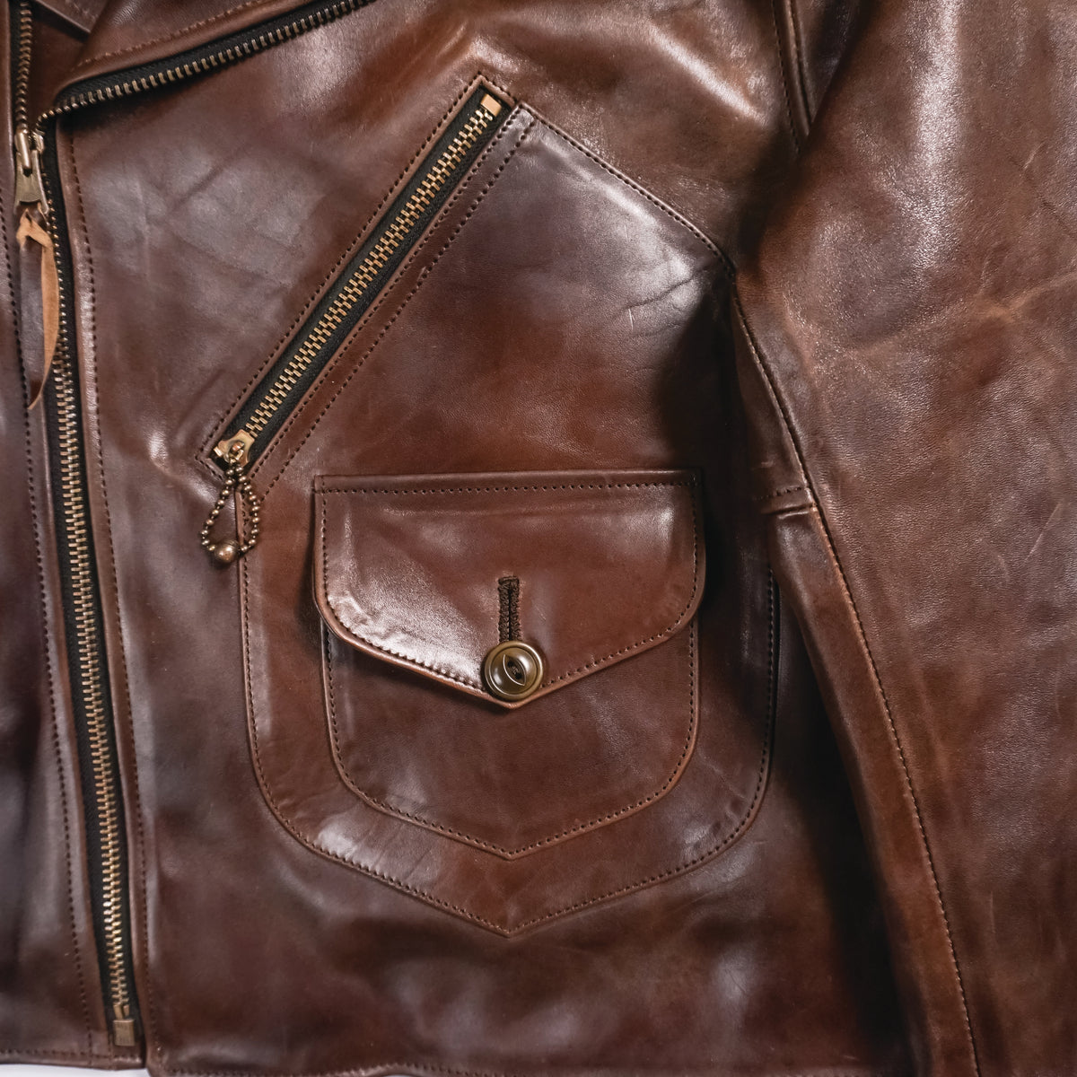 ROADMASTER 40'S D-POCKET RIDER JACKET DARK BROWN