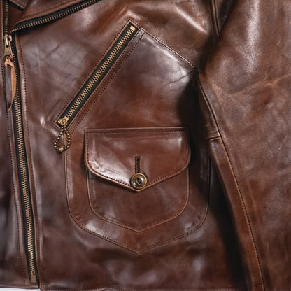 ROADMASTER 40'S D-POCKET RIDER JACKET DARK BROWN