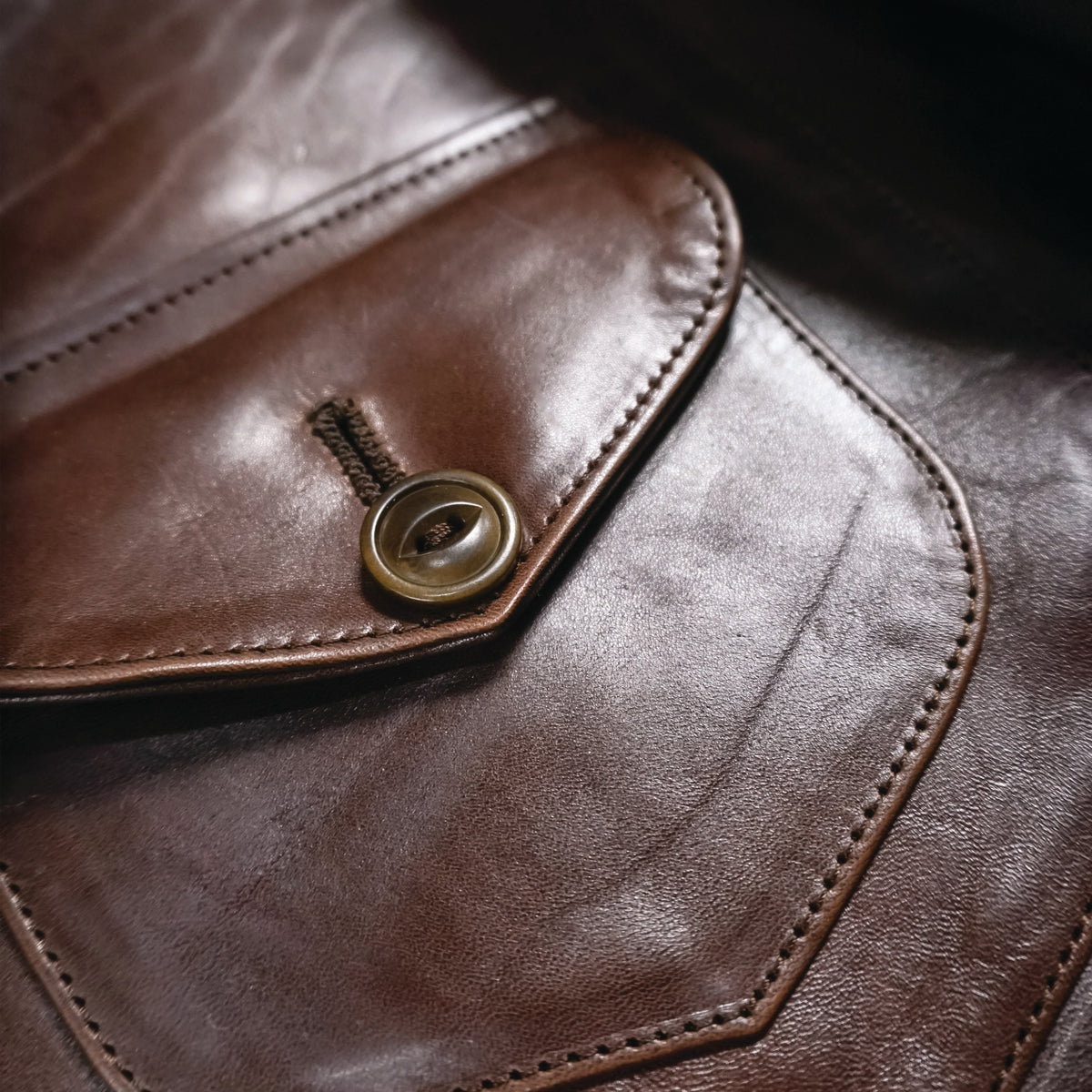 ROADMASTER 40'S D-POCKET RIDER JACKET DARK BROWN