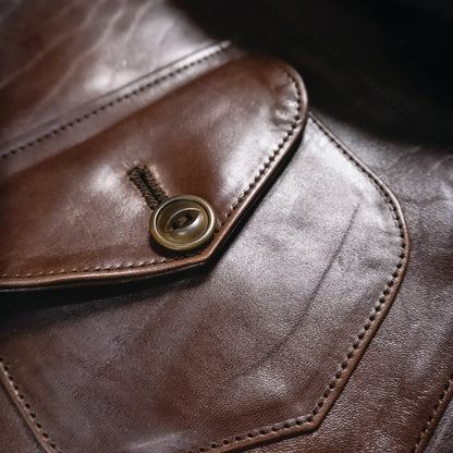 ROADMASTER 40'S D-POCKET RIDER JACKET DARK BROWN