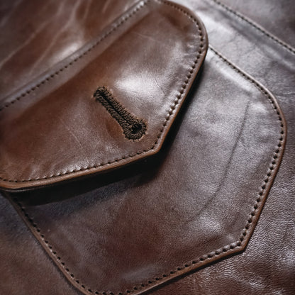 ROADMASTER 40'S D-POCKET RIDER JACKET DARK BROWN
